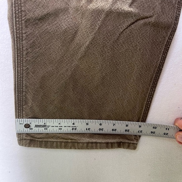 Carhartt Relaxed Fit Carpenter Pants Mens 36/32 Brown Work Wear Comfy Heavy 1977 - Picture 5 of 8
